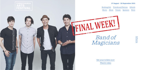 band of magicians christchurch arts festival with Adam Mada