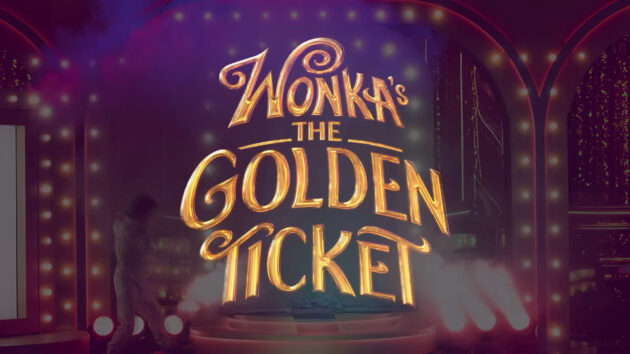 Screen grab final frame from the official trailer for Wonka the Golden Ticket